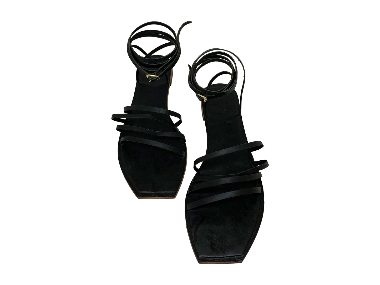 Francisco linear leather sandals