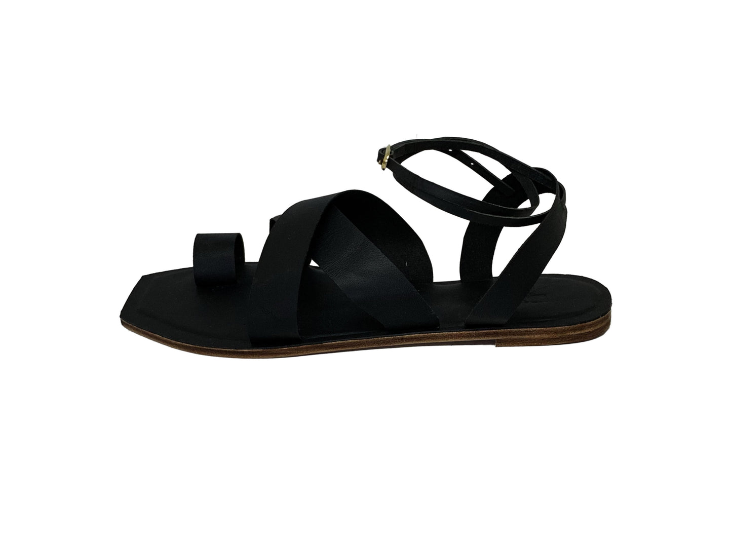 Story Crossover Slingback Leather Sandals