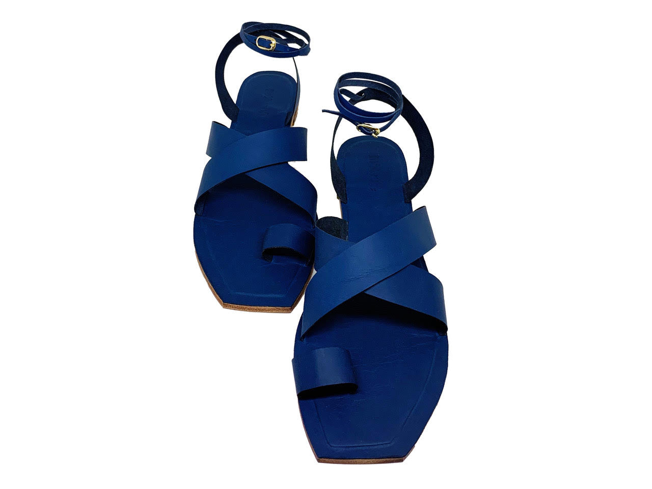 Story Crossover Slingback Leather Sandals