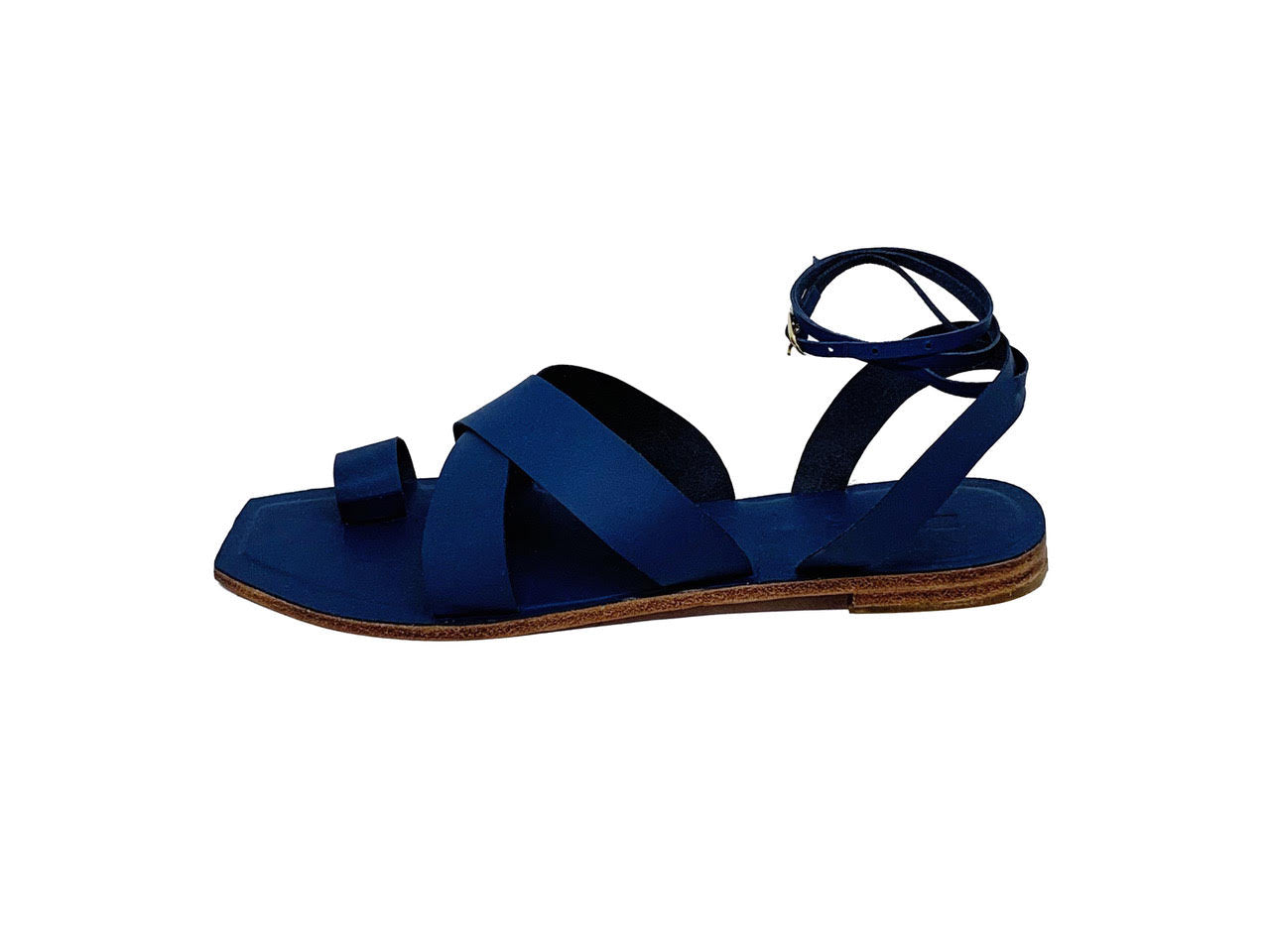 Story Crossover Slingback Leather Sandals