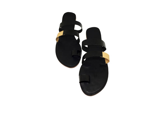 Trompe L'Oeil Women's Leather Slides